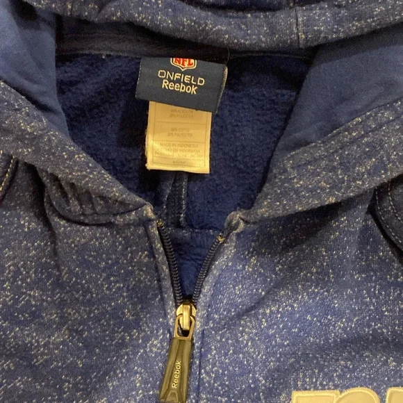 Reebok NFL New York Giants football zip up hoodie sweatshirt unisex - Picture 6 of 7